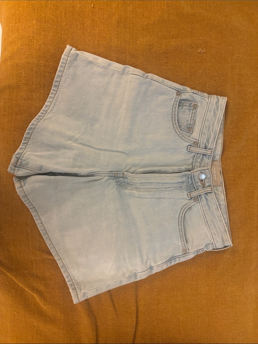Everlane Light Blue High-Rise Denim Shorts